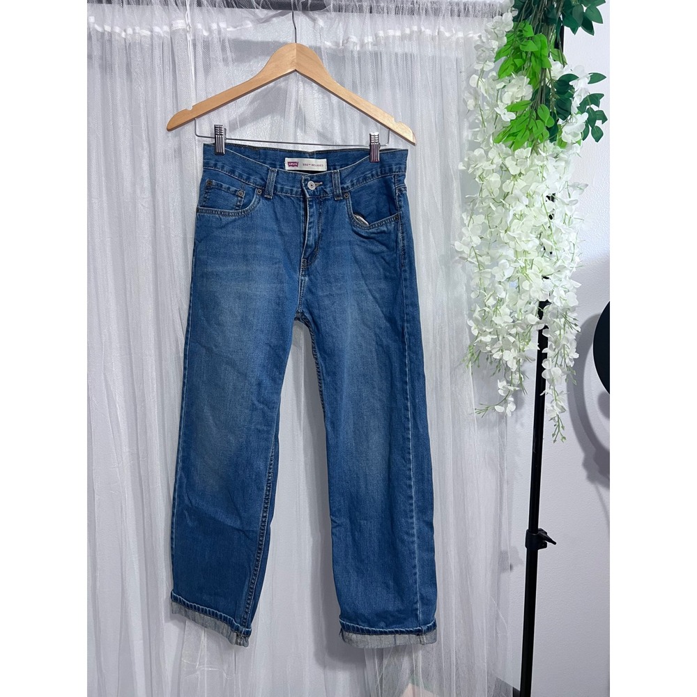 Levis 550 Relaxed Fit Jeans Blue Medium Wash Straight Leg Denim 29x29  Women